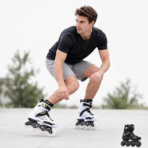 <span class=keywords><strong>Patins</strong></span> <span class=keywords><strong>à</strong></span> <span class=keywords><strong>roulettes</strong></span> King pour adultes, unisexes, freestyle, quad, professionnels, avec dessus en microfibre, été, hiver - Product Image 2