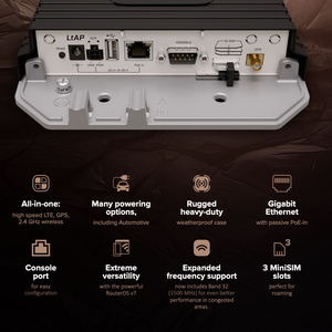 Mikrotik LtAP LTE7 Kit <b>PoE</b> SwOS Lite 24-Port 420Gbps <b>Switch</b> Capacity - Product Image 3