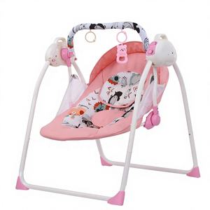 Silla Mecedora y Cuna Eléctrica <span class=keywords><strong>para</strong></span> Bebés con Función de Sentarse y Acostarse, Estructura Metálica, Diseño de Dibujos Animados, <span class=keywords><strong>para</strong></span> Bebés de 0 a 2 Años - Product Image 4