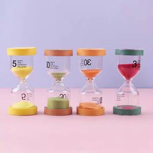 घरेलू रसोई की सजावट डेस्कटॉप बच्चों रंगीन फल रेत घंटा रेत घड़ी 3/5/15/30 मिनट सैंडग्लास रेत टाइमर - Product Image 2