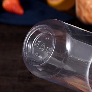 Disposable <b>Plastic</b> Beverage <b>Cup</b> 301 400Ml High Transparency Round Shape For Cold <b>Drink</b> Juice With Lid - Product Image 2