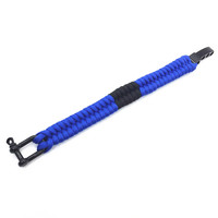 Bracelet paracorde bleu, vente en gros, cordon tissé à la main, taille réglable, avec fermoir en alliage, 550