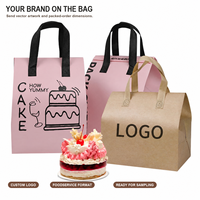 Sac isotherme non tissé avec doublure en aluminium, imprimé sur mesure pour l'emballage de produits de boulangerie et de plats à emporter