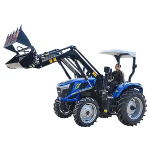 Tractor agrícola 95HP 70HP 4wd, equipo de maquinaria agrícola, granja 4x4, Tractor agrícola con accesorio, barato