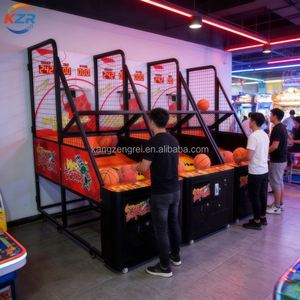 เครื่องยิงบาสเก็ตบอลแบบหยอดเหรียญสำหรับถนนการค้า  เกมอาร์เคดพับได้ บรรเทาความเครียด หรูหราสำหรับผู้ใหญ่และเด็ก - Product Image 2