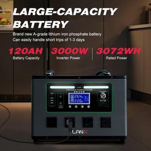 Système d'énergie solaire professionnel en gros pour usine, 2200W 3000W, système de stockage d'énergie extérieur avec panneau solaire et station d'alimentation - Product Image 3