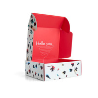 Boîte d'expédition en carton ondulé auto-élevable personnalisée et gaufrée, recyclée, avec couleur personnalisée pour l'emballage de cadeaux et d'artisanat