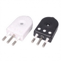 Prise de câblage italienne 10A 250V coude droit 90 degrés pour chili type-l prise de courant détachable ronde 3 broches pour connecteur électrique