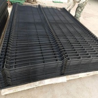 Panneau de clôture en acier noir à grille décorative 6 x 6 pieds, clôture de jardin, clôture de sécurité, treillis, portails/portes, clôture 3D/maillage en V, maille soudée incurvée