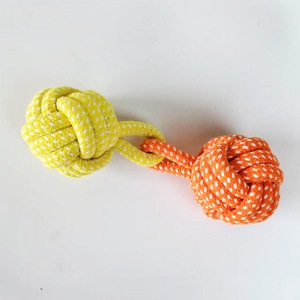 ของเล่นเชือกสำหรับสุนัข ทนทาน ทำจากผ้าฝ้าย ขนาดเส้นผ่านศูนย์กลาง 6 ซม. สำหรับสุนัขขนาดเล็กถึงกลาง ของเล่นสำหรับเคี้ยว เล่น แก้เบื่อ ช่วยดูแลฟัน - Product Image 5