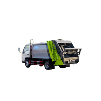 Camion à ordures compacteur Foton Mini 2850 mm avec benne entièrement fermée pour la collecte des déchets municipaux et le transport dans les rues étroites