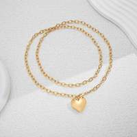 Collier Joker en acier inoxydable plaqué or 18 ct unisexe chaîne en forme de O lame torsadée bijoux de voyage à bricoler soi-même