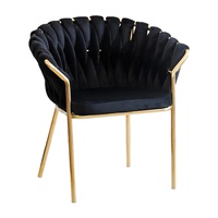 Chaise de salle à manger en velours Roma à nœuds, style 2024, fauteuil d'appoint rose unique, chaise de salle à manger en gris rose avec pieds en fer doré