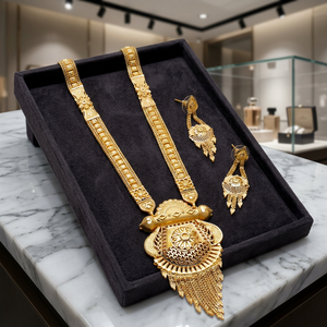 ชุดเครื่องประดับสุดหรูลายดอกไม้ยาว14K/18K/24K - Product Image 1