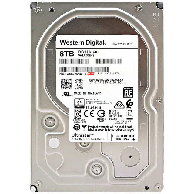New 8T Hard Disk HA340 New WUS721208BLE604 Enterprise Monitoring Mechanical Hard Disk 8TB WUS721208BLE604