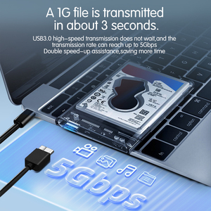 2.5 Inch Transparent HDD SSD Case With USB 3.0 Type C External Laptop <b>Hard</b> <b>Drive</b> Disk Enclosure Enclosed Bag Harddisk Box 2.5 SA - Product Image 2