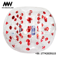 Boule gonflable pour adulte TPU et PVC Points colorés Bulle humaine Football Body Zorb Suit Basketball Toys