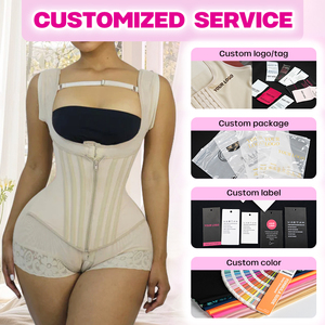 Faja de liposucción <span class=keywords><strong>fajas</strong></span> colombianas monos postcirugía esculpir cuerpo Shaper mujeres adelgazamiento Shapewear - Product Image 4