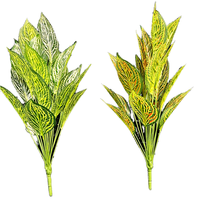 Haute qualité 60cm plante artificielle feuilles colorées toucher naturel plastique RX décoration d'intérieur pour la maison salon Faux plante