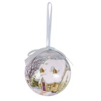 Boules de Noël transfrontalières en stock, décorations suspendues en mousse imprimée bonhomme de neige, 7 pièces par boîte, fournitures pour arbres de Noël