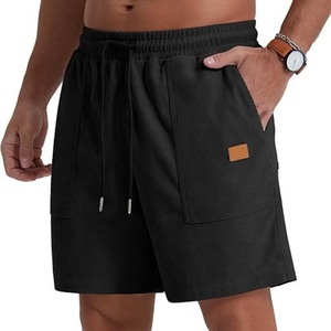 <b>Men's</b> Casual Multicolor Custom Design Corduroy <b>Shorts</b> 100% Polyester Breathable Drawstring Closure Ripped Elastic Waist Relaxed - Product Image 2