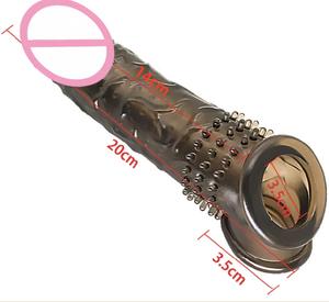 Realistische Wiederverwendbare Penis-Hülle Kondome Intimartikel Sexspielzeug für Männer Penisvergrößerer Dildo Enhancer Männliches Spielzeug - Product Image 2