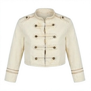 Nouvelle veste d'hiver pour homme, col montant, double boutonnage, coupe courte, imperméable, coupe-vent, enduite, style hussard - Product Image 1