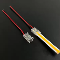 Connecteur de bande LED rapide sans soudure en plastique transparent pour bande lumineuse SMD COB 8MM 2 broches