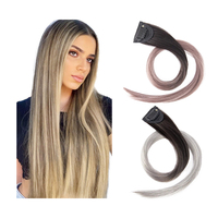 Extensions de cheveux bouclés à clipser de 20 pouces, vente en gros, postiches synthétiques, extensions de cheveux colorées une pièce
