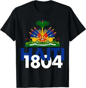 Custom Your Name Haiti 1804 Independence Day Mens Oversize T-shirt Cotton Plus Size Tee Shirt Big and Tall T-shirts Loose Fit