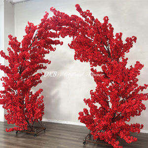 Fournitures de mariage en gros, arche de fleurs artificielles en cerisier rouge de haute qualité pour la décoration de fond - Product Image 2