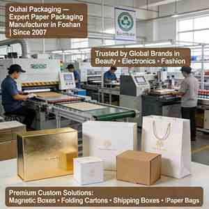 Boîte cadeau magnétique bleue avec bordure <span class=keywords><strong>orange</strong></span> et sac en papier assorti pour les produits cosmétiques de soin de la peau de luxe, emballage de produits de cadeaux haut de gamme - Product Image 6