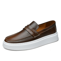Mocassins élégants, chaussures plates confortables, chaussures décontractées, chaussures de créateur pour hommes, chaussures en cuir véritable pour hommes, chaussures en cuir classiques à enfiler