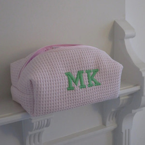 Sac éponge personnalisé, pochette cosmétique à fermeture éclair, trousse de toilette avec logo brodé, sac à outils en coton coloré pour cheveux - Product Image 6