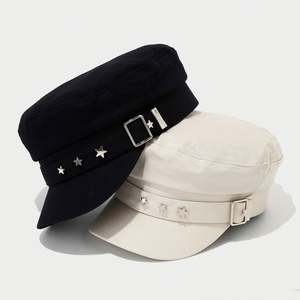Boina Plana para Mujer, Estilo Japonés Y2K, Diseño de Estrella, Moda Casual, Gorra de Capitán, Nueva Llegada 2025 - Product Image 3