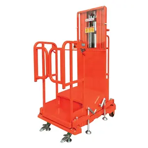 Armazém Mercadorias Pegando Trolley Mobile Order Picker Truck