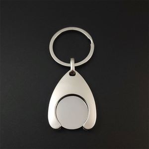 Bulk Metal OEM Engraving Card <b>Holder</b> Keychain Blank Euro Token Shopping Trolley <b>Key</b> Chain Ring Embossed Coin <b>Holder</b> Keychain - Product Image 4