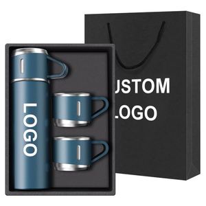 Bouteille d'eau personnalisée avec logo, tasse thermos en acier inoxydable, gourde isotherme sous vide, cadeau promotionnel d'entreprise, mug de voyage - Product Image 1