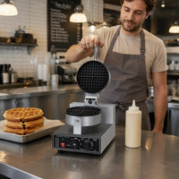 Machine à gaufres électrique antiadhésive avec température et minuterie réglables
