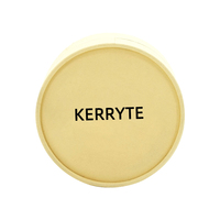 Broche en carton rigide personnalisé écologique recyclé boîte d'emballage de bijoux boîte personnalisée ronde jaune pour épingles et broches