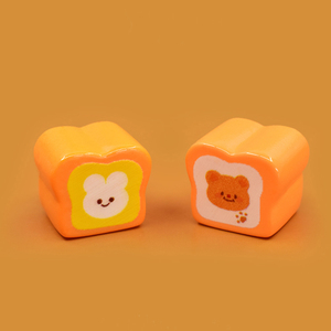 Kawaii Gấu Thỏ bánh mì nướng bánh mì nhựa flatback Cabochon cho Diy scrapbooking điện thoại trường hợp tóc phụ kiện nhà búp bê thu nhỏ - Product Image 1