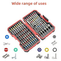 Jeu de 83 embouts de perceuse à percussion avec embouts magnétiques, embouts en acier S2 à fente croisée, à fente plate, carrés, étoiles, hexagonaux, TORX