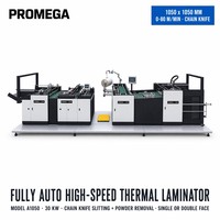 Laminateur thermique électrique entièrement automatique à grande vitesse pour papier et plastique, vitesse 0-80 m/min, garantie 1 an, simple/double face