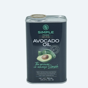 Envase Metálico Cuadrado de 750 ml con Logotipo Personalizado, Material de Hojalata de Grado Alimenticio para Aceite de Aguacate - Product Image 1