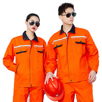 Tenues de travail unisexes durables et personnalisées pour électriciens, réfléchissantes, deux pièces, en sergé de coton pur, antistatiques, en stock
