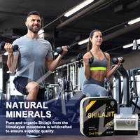 Vente en gros de bandelettes orales de Shilajit doré de marque privée, soutien immunitaire à l'énergie stimulée, bandes de Shilajit à l'acide fulvique