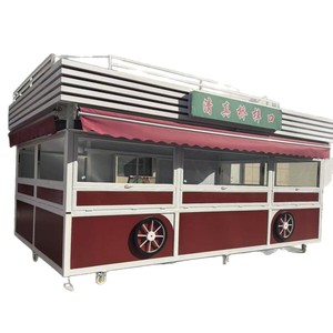 Food Truck en Acier Inoxydable à 4 Roues avec Espace de Préparation Extérieur, Montage Facile, Alimentation Intégrée 220 V, Boîtes Carrées - Product Image 5
