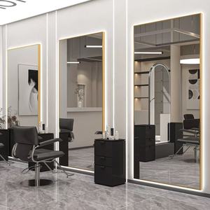 Hiện đại hình chữ nhật kính treo tường LED phòng tắm gương cảm ứng chuyển đổi defogging chiếu sáng một mặt khung nhôm sinh nhật - Product Image 1