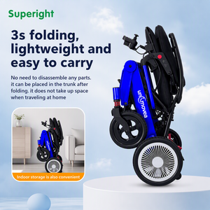 <span class=keywords><strong>Fauteuil</strong></span> <span class=keywords><strong>roulant</strong></span> électrique pliable portable <span class=keywords><strong>tout</strong></span>-<span class=keywords><strong>terrain</strong></span> léger pour personnes âgées et handicapées - Product Image 1