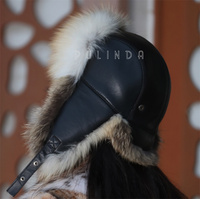 Gorro Ushanka Ajustable de Piel de Zorro Rojo, Estilo Casual y Deportivo, para Mujer, Cálido para Invierno, para Ciclismo al Aire Libre, con Orejeras, Precio Económico de Fábrica